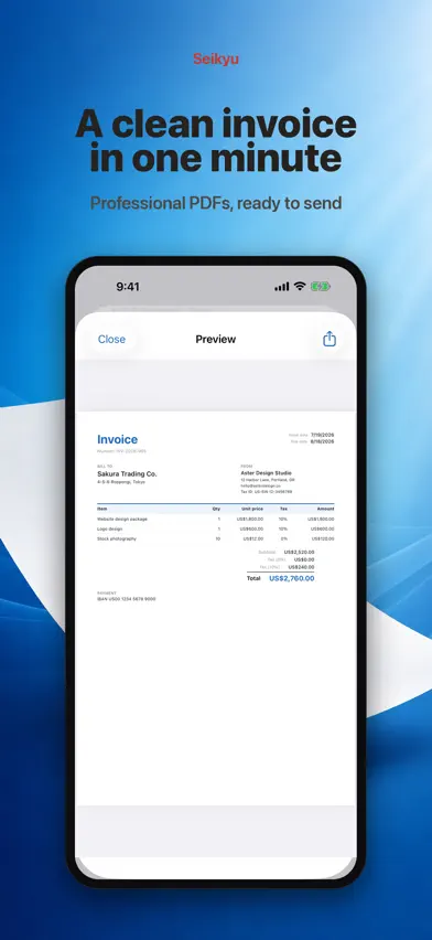 Seikyu: Invoice & Quote Maker screenshot 1