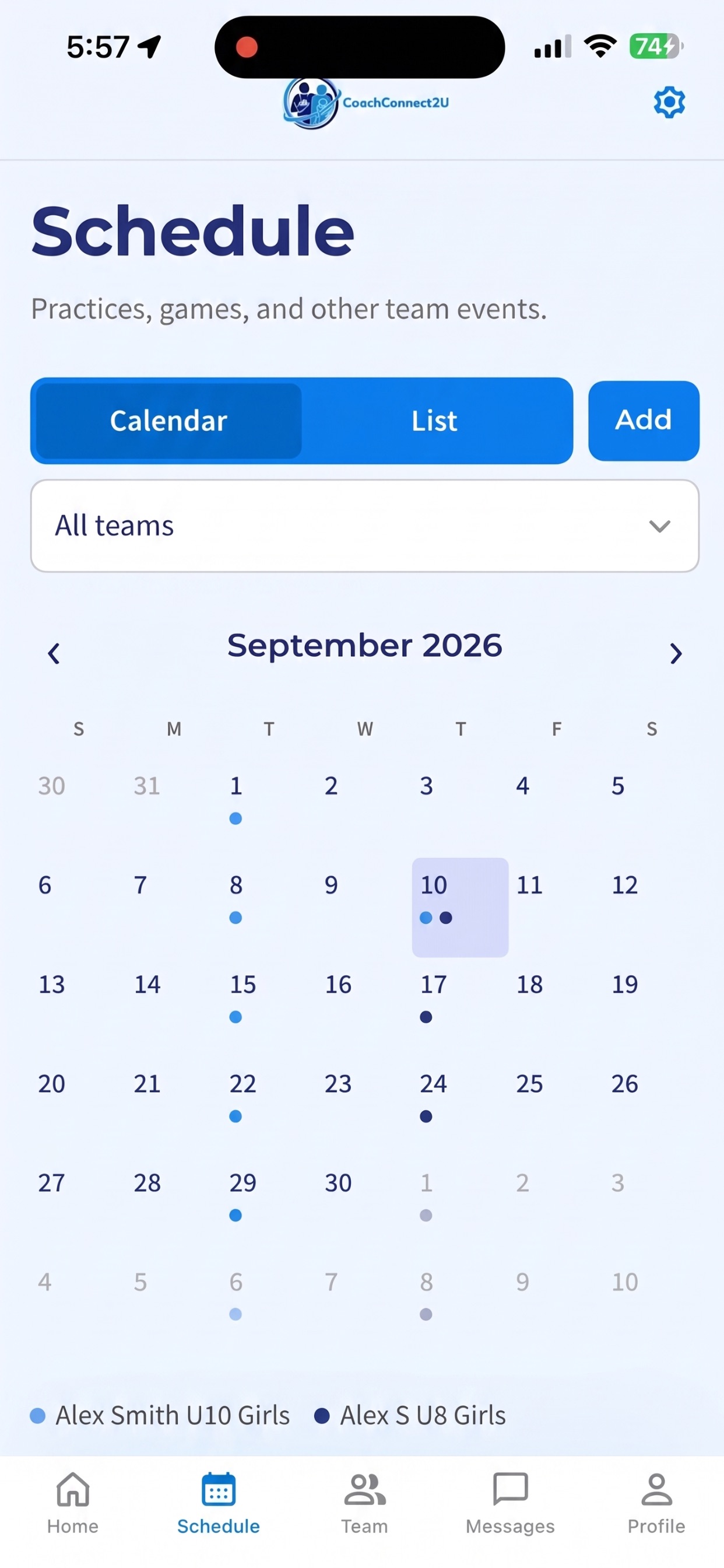 Screenshot 2 of Coach Connect 2U