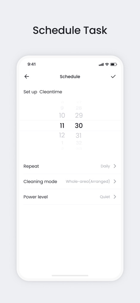 Lefant - Automate cleaning with the precise time and date scheduling interface and fine-tune cleaning parameters like power level and repetition.