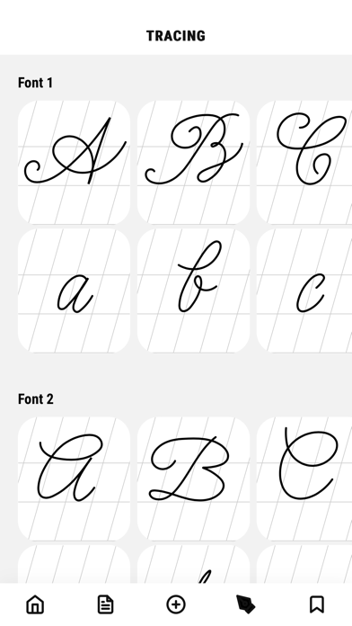 Calligraphy creations practice Screenshot
