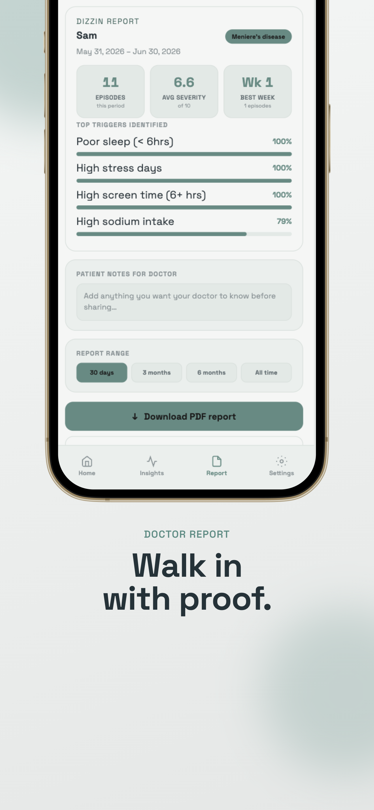 Dizzin: Vestibular Tracker screenshot 3