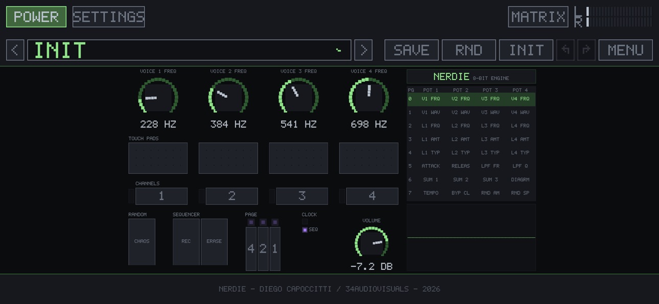 Screenshot 1 of NerDie - 8 bit Noise Machine