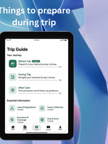 MyQueen Clinic Guide iPad screenshot