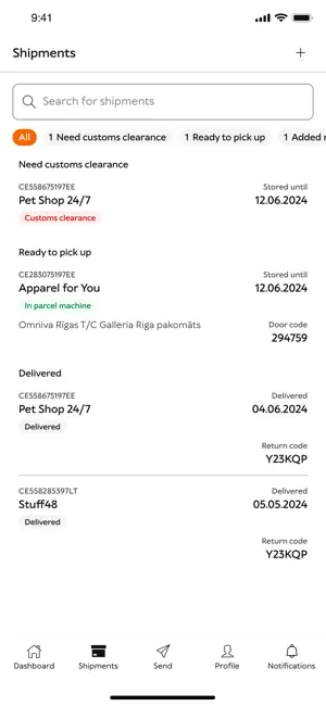 Omniva Mobile screenshot 1