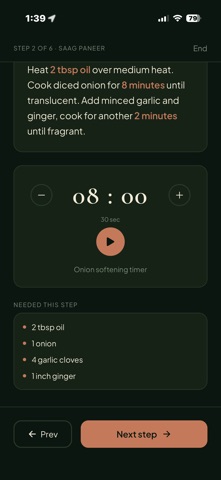SpiceChef: AI Guided Cooking screenshot
