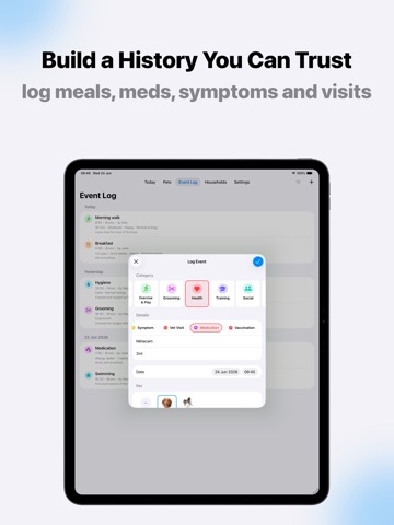 Pet Care Reminder & Tracker iPad screenshot