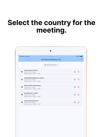TimeSync+ iPad screenshot