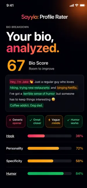 Sayylo: Profile Rater screenshot 4