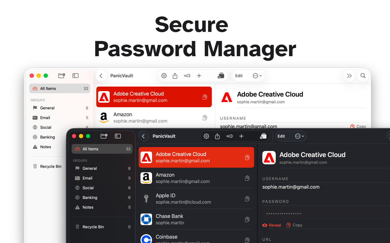 PanicVault - Password Manager