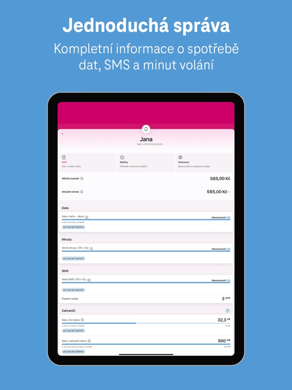 Můj T-Mobile iPad screenshot 6 - Utilities app