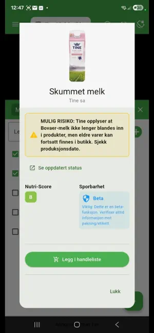 Mat-sjekk screenshot 4