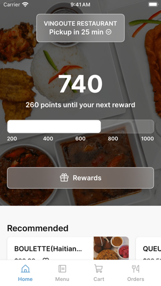 VINGOUTE RESTAURANT app screenshot
