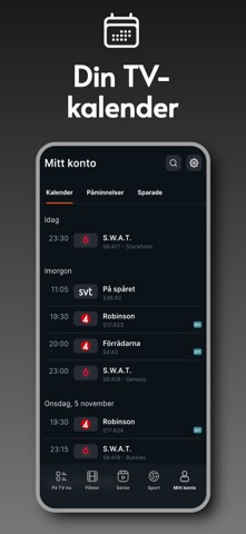 tv24.se – TV-tablå & TV-guide screenshot