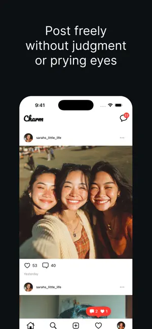 Charm: Social Media Solo IA iPhone screenshot 2
