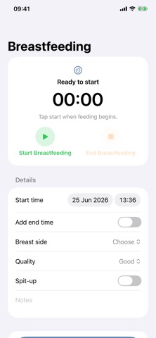 FirstDays Baby Tracker iPhone screenshot