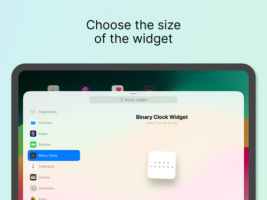 Widget Binary Clock iPad screenshot 2 - Lifestyle app