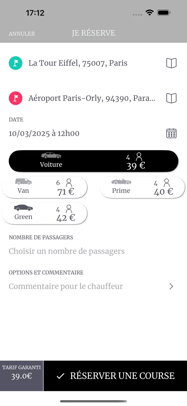Screenshot #3 pour Chauffeur Privé Benjamin Bdx