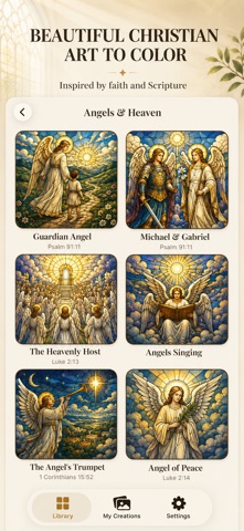 Stained Glass Bible Coloring iPhone screenshot