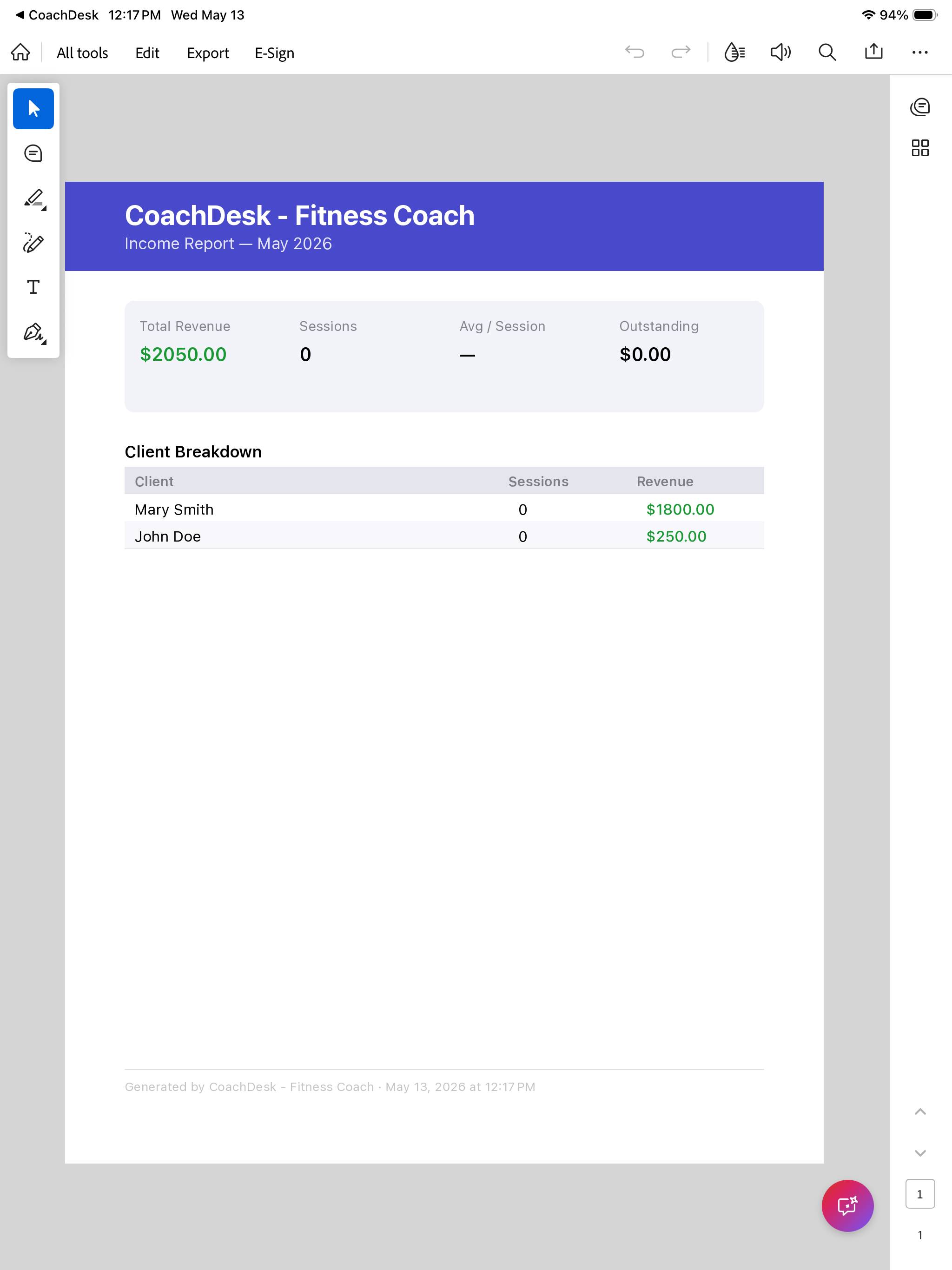 CoachDesk - Fitness Coach