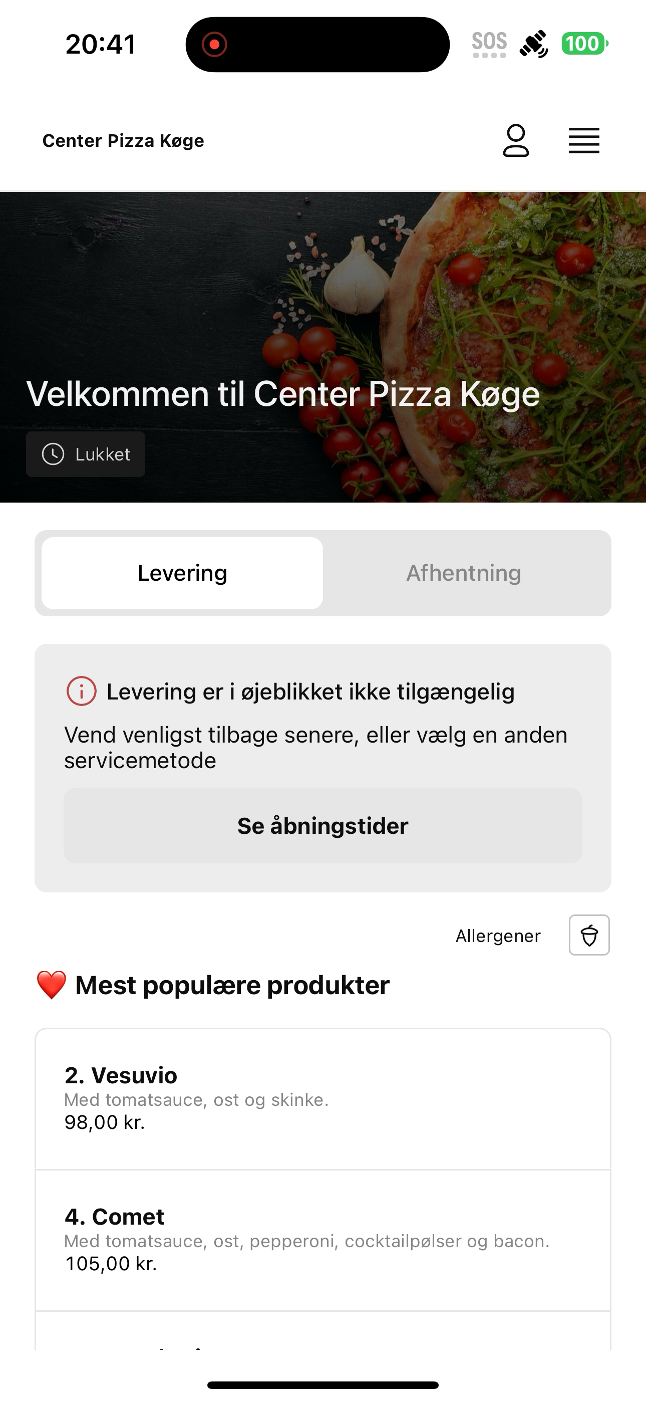 Center Pizza screenshot 2