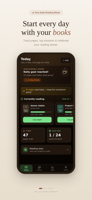 Readbrew Private Book Tracker Screenshot 1 of 7