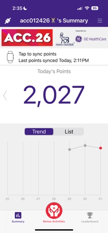 ACC.26 Wellness Challenge iPhone screenshot