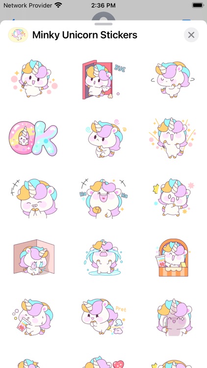 Minky Unicorn Stickers