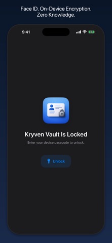 Kryven Vault - ID & Doc Wallet iPhone screenshot