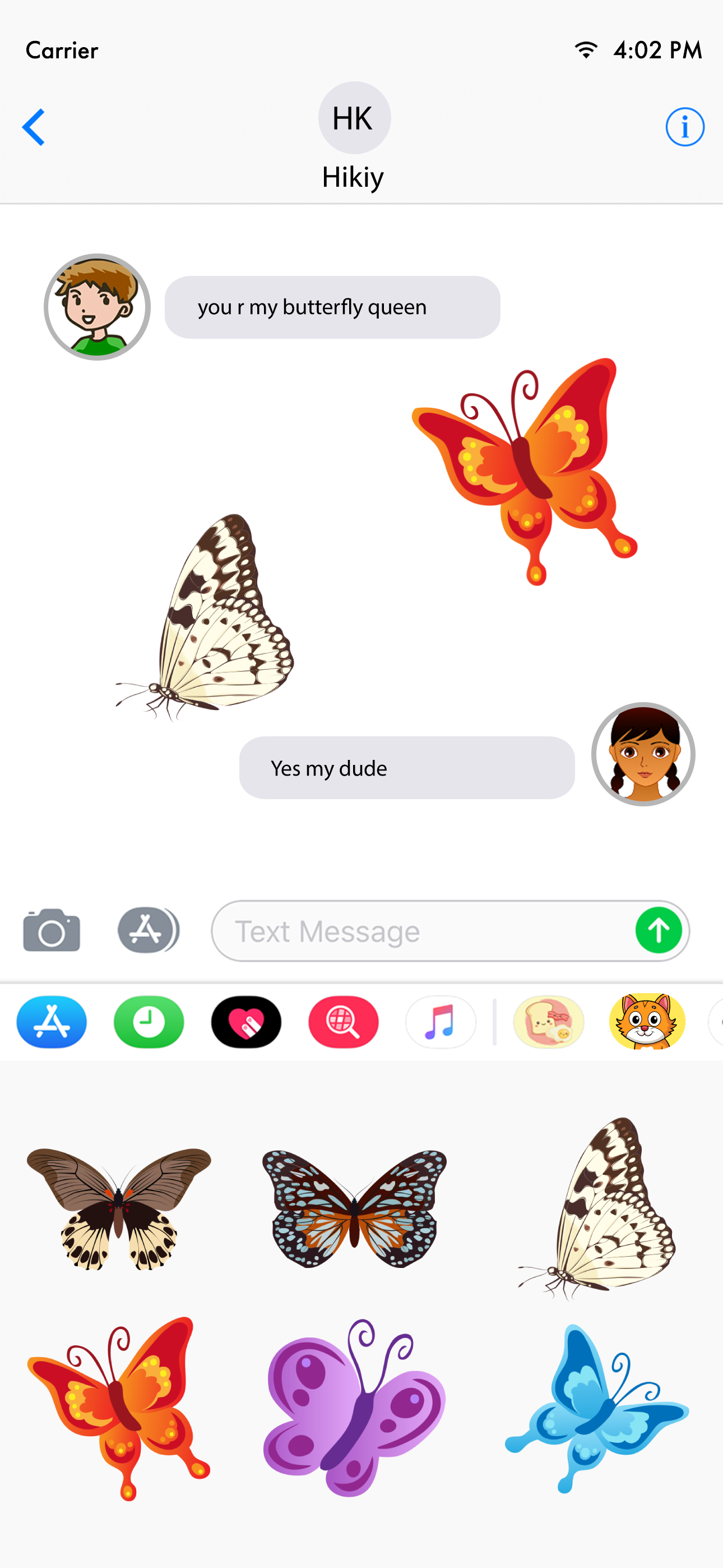 Butterfly Loving Stickers