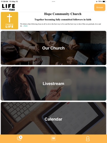 Church Life App iPad screenshot