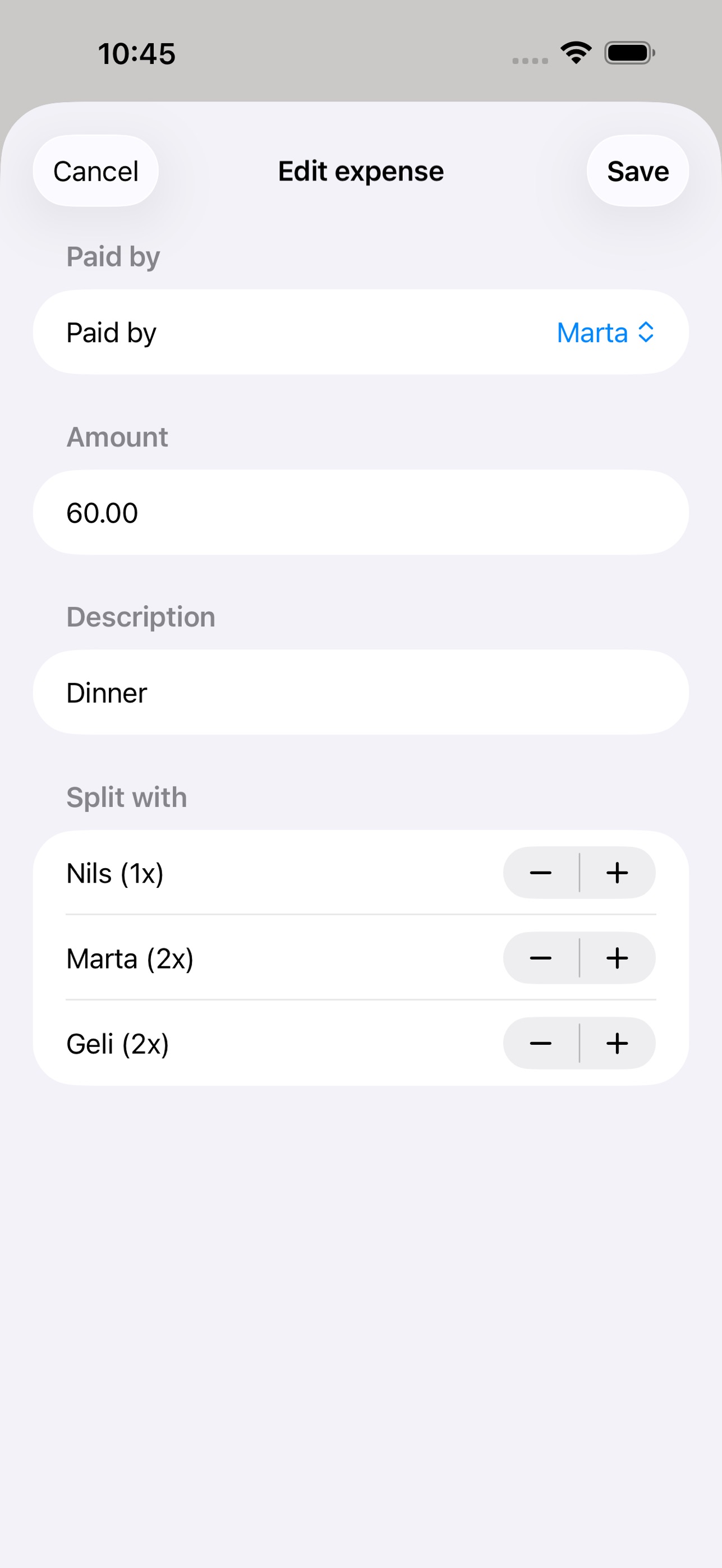 Screenshot 3 of Tab - Split Expenses