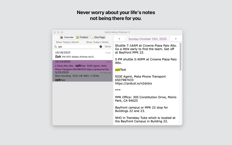 Daily Notes Planner 3+ iPhone screenshot