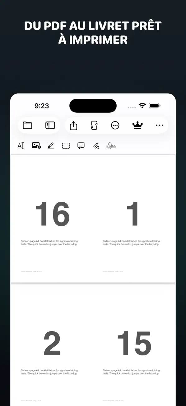Screenshot #1 pour BookletMaker: Livret PDF
