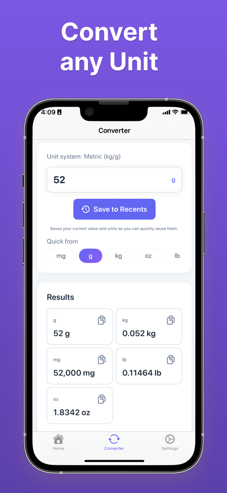 Scale For Weighing - GramLog screenshot 5