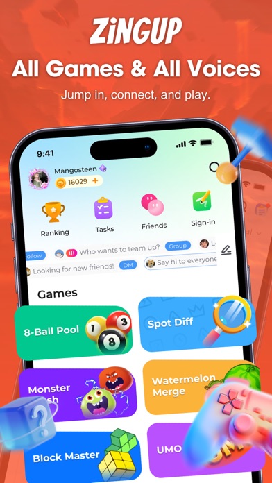 ZingUp – Clubs, Events & Games iPhone screenshot 1 - Social Networking app