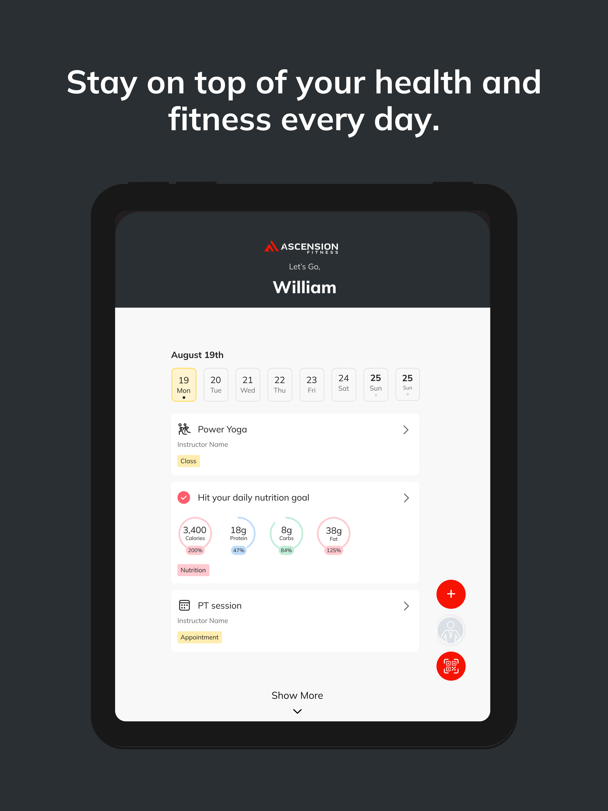 Ascension Fitness App