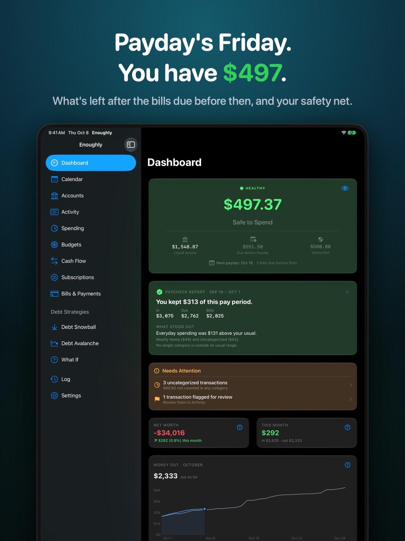 Screenshot 7 of Enoughly: Paycheck Budget
