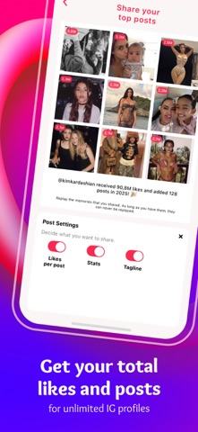 Top Nine 2025 for Instagram iPhone screenshot