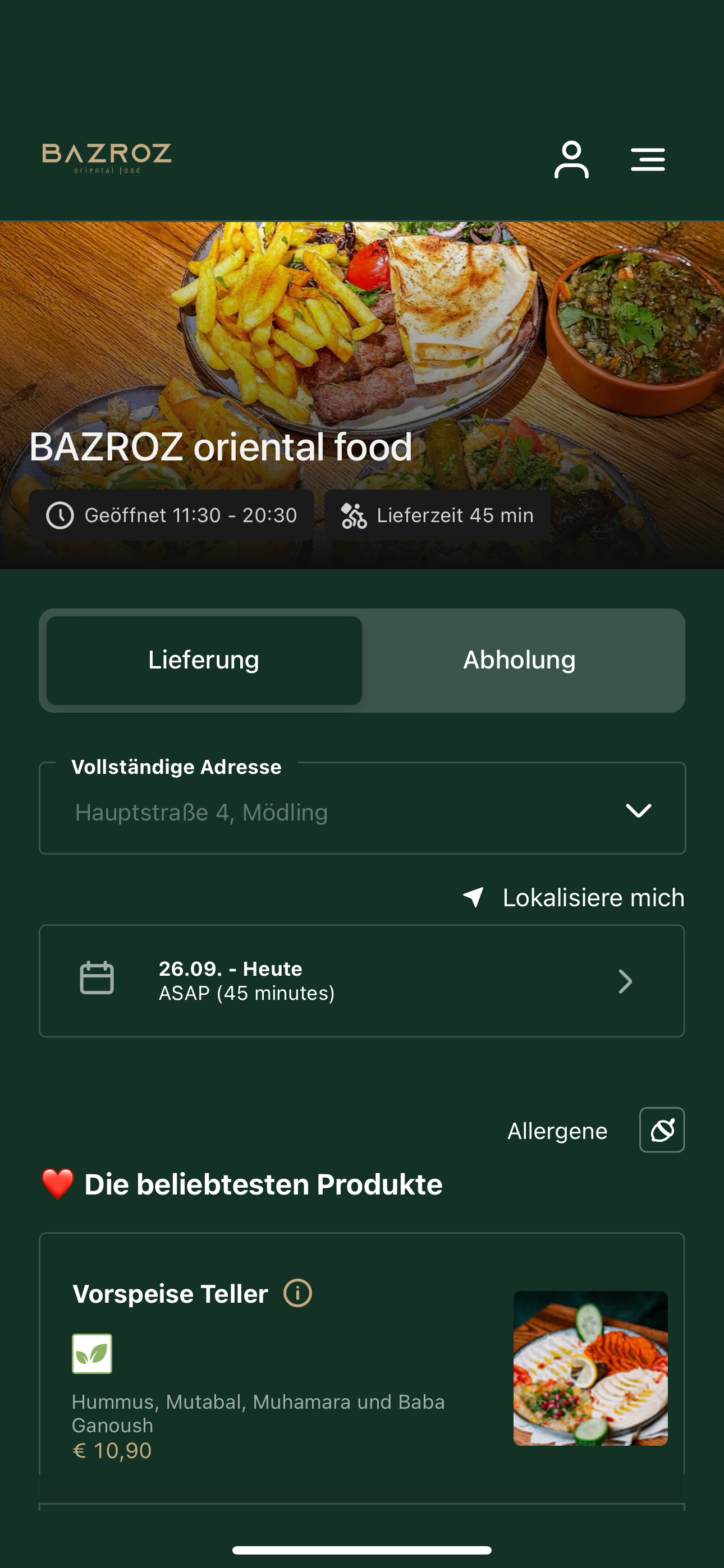 BAZROZ oriental food