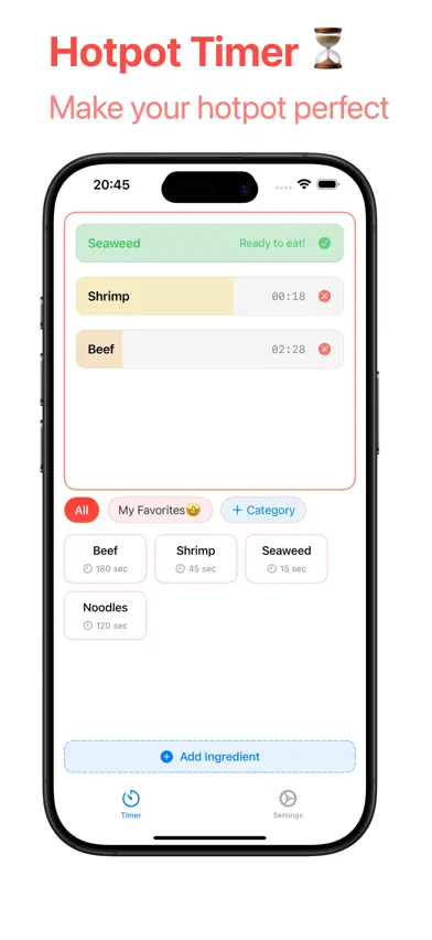Hotpot Timer screenshot 1
