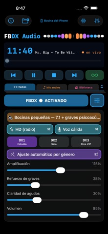 FBDX Audio - efectos