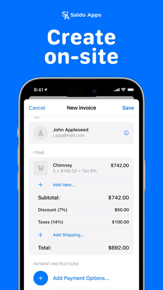 #2. Invoice Maker・The Estimate App (iOS) 由: Saldo Apps Inc.