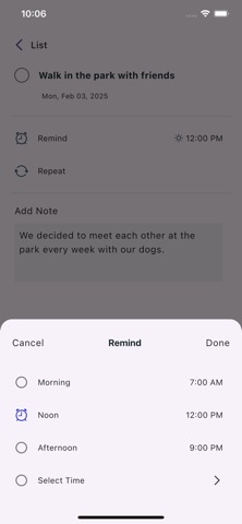 MyDog's Life Schedule Reminder iPhone screenshot