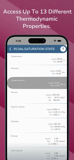 Refrigerant Tables screenshot 3