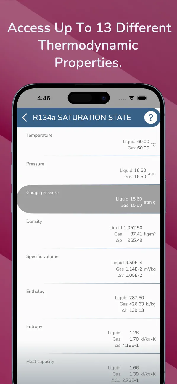 Screenshot #3 pour Refrigerant Tables