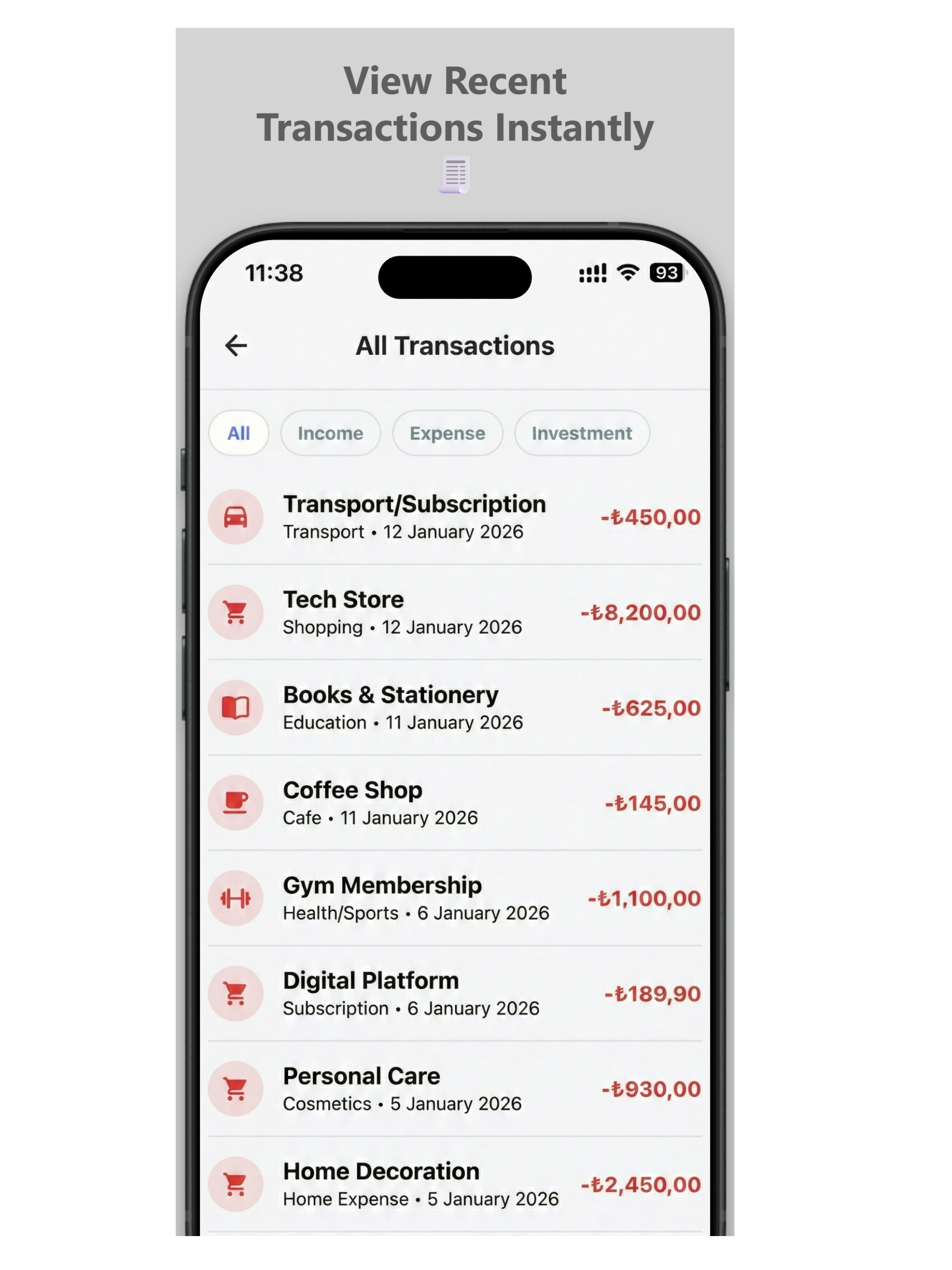 Expense Tracker – Daily Budget