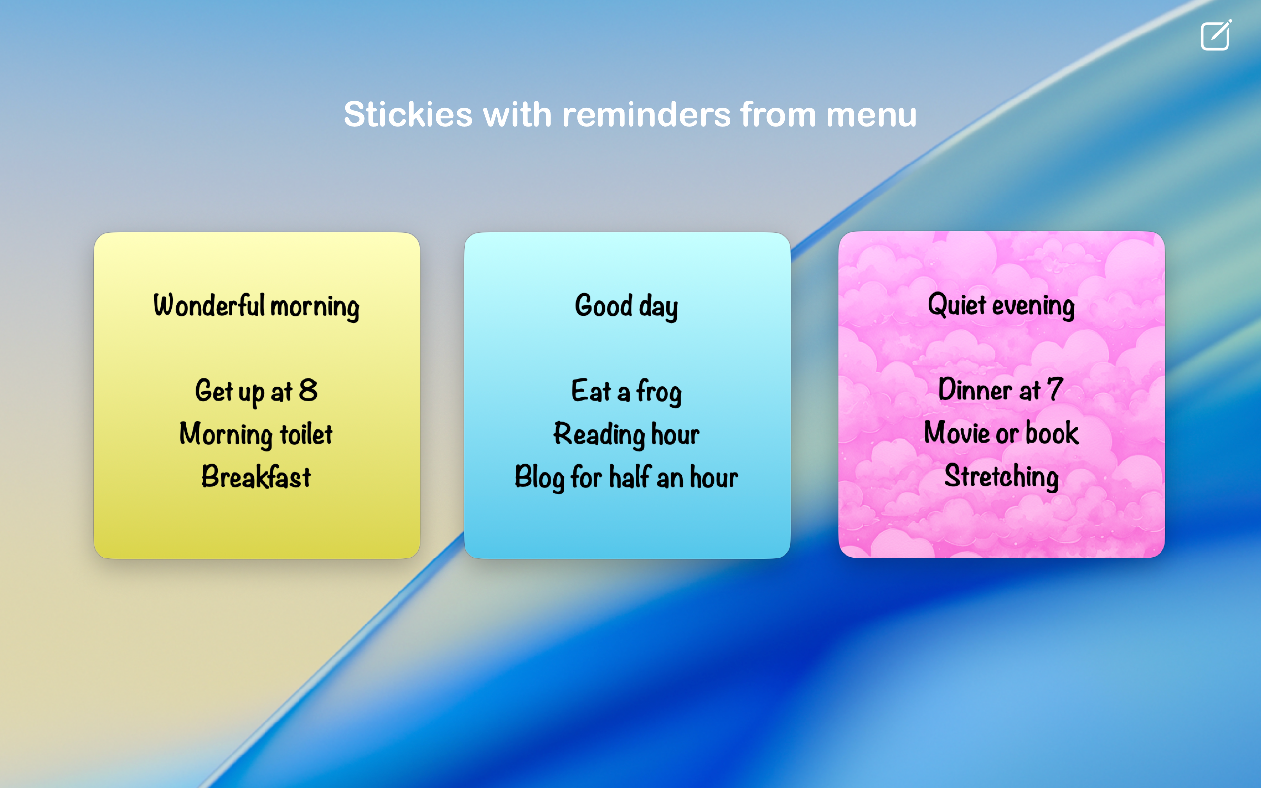 Sticky Notes + Widgets