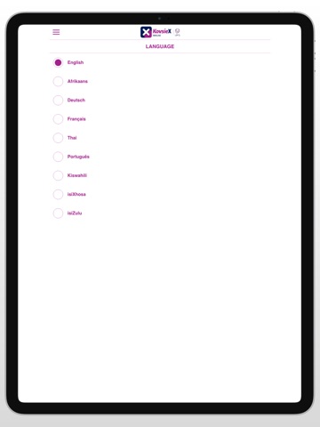 KovsieX iPad screenshot
