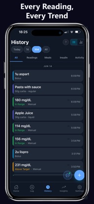 Glucose Compass: Diabetes Log screenshot 1
