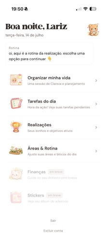 Rotina da Realização iPhone screenshot